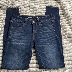 American Eagle dark wash jeggings size 2